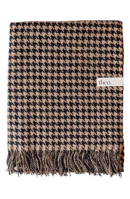 TBCo Houndstooth Lambswool Blanket in Camel Houndstooth
