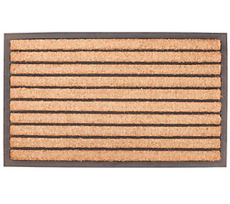 TC Ribbed Natural Coir and Rubber Doormat - Sma ll