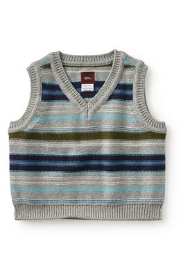 Tea Collection 'Massimiliano' Stripe Sweater Vest in Medium Heather