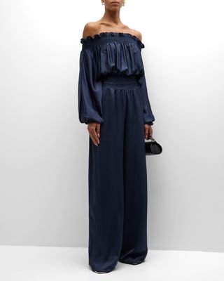 Teagan Off-Shoulder Wide-Leg Jumpsuit