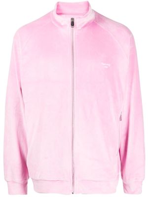 TEAM WANG design brushed-effect zip-up jacket - Pink