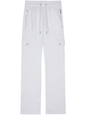 TEAM WANG design cotton cargo track pants - White