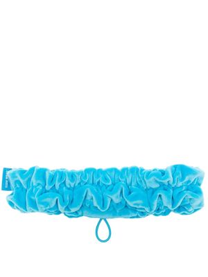 TEAM WANG design drawstring textured headband - Blue