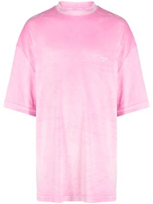 TEAM WANG design Sparkles velvet T-shirt - Pink
