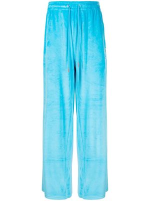TEAM WANG design Stay For The Night straight-leg trousers - Blue