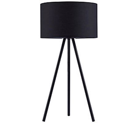 Teamson Home 19.7" Tripod Table Lamp with Dru m Shade