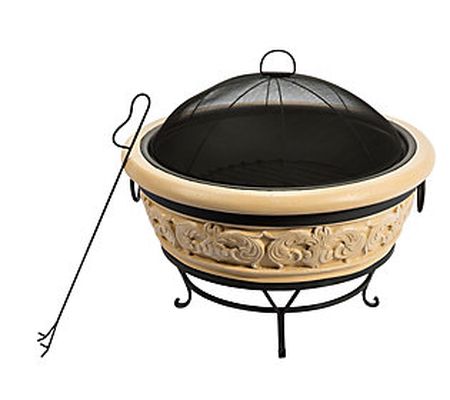 Teamson Home 27" Round Wood Burning Fire Pit