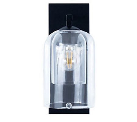 Teamson Home - One Light Armed Wall Sconce Glass Bell Shade