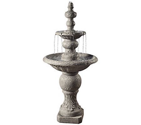 Teamson Home Outdoor Icy Stone 2-Tier Waterfal tain
