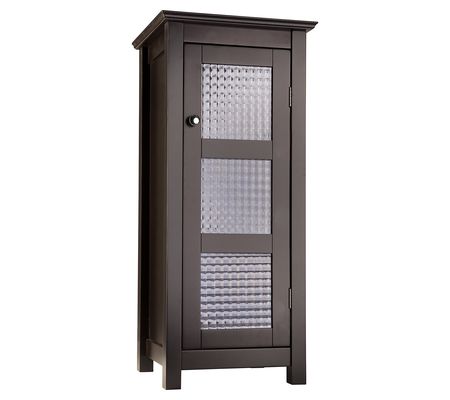 Teamson Home Wood Floor Cabinet Glass Door, Esp esso