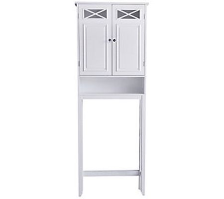 Teamson Home Wood Space Saver with 2 D oors, White