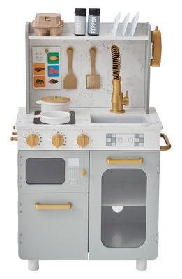 Teamson Kids Chef Memphis Kitchen Playset in Gray/Gold