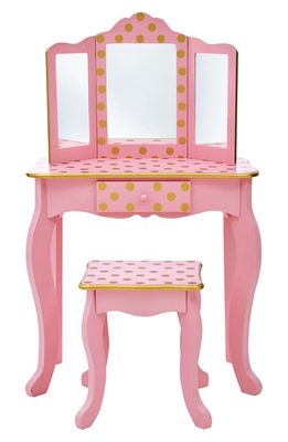 Teamson Kids Fantasy Fields Gisele Vanity Set in Pink