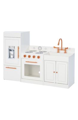 Teamson Kids Little Chef Paris Classic Kitchen Playset in White /Rose Gold