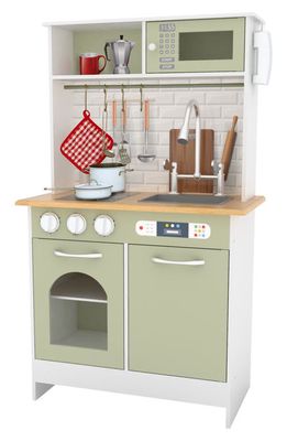 Teamson Kids Little Chef Play Kitchen in Olive Green