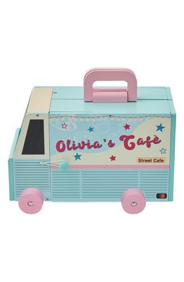 Teamson Kids Olivia's Cafe Doll Food Truck Set in Blue/Pink