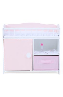 Teamson Kids Olivia's Little World Aurora Doll Changing Table/Bed Set in Pink