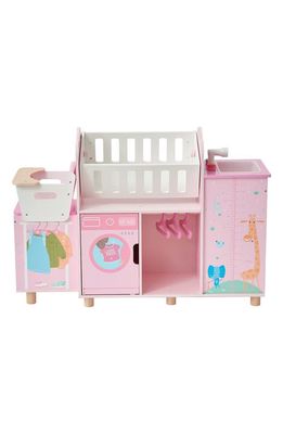 Teamson Kids Olivia's World 6-in-1 Doll Nursery Playset in Baby Pink