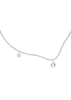 Tear 18K White Gold & 5.72 TCW Diamond Curve Necklace