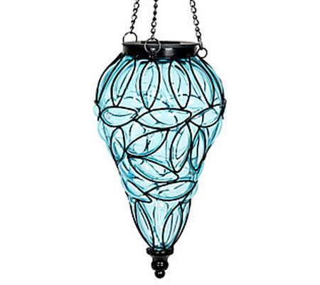 Tear-Shaped Solar Glass Hanging Lantern by Exha rt