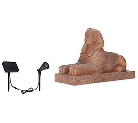 Techko Sphinx Statue with Solar Spotlight