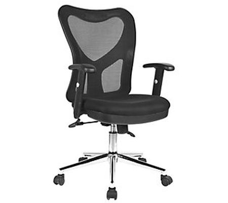 Techni Mobili High Back Mesh Chair With Chrome Base