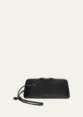 Teckel Zip Leather Pouch Clutch Bag