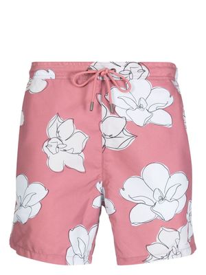 Ted Baker Ampbell floral-print swim shorts - Red