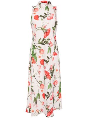 Ted Baker Connihh floral-print midi dress - Neutrals