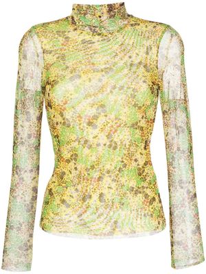 Ted Baker Lennix floral-print top - Yellow