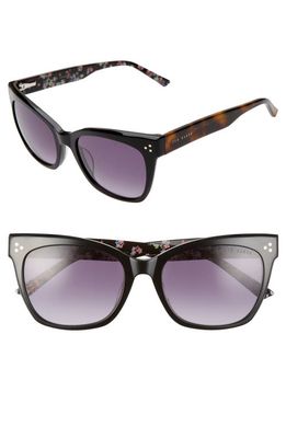 Ted Baker London 53mm Square Sunglasses in Black/Purple