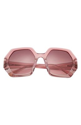 Ted Baker London 55mm Gradient Geometric Sunglasses in Raspberry