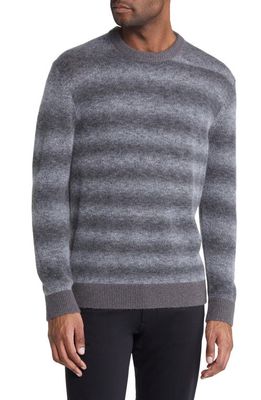 Ted Baker London Abuilti Stripe Crewneck Sweater in Light Grey