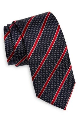 Ted Baker London Algona Classic Stripe Silk Tie in Navy