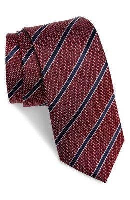 Ted Baker London Algona Classic Stripe Silk Tie in Red