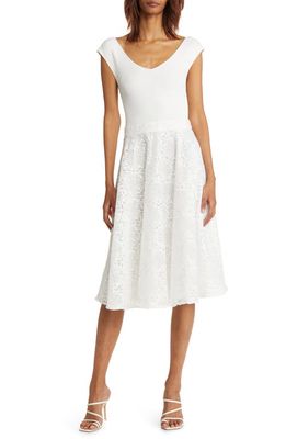 Ted Baker London Annikaa Off the Shoulder Knit Dress in White