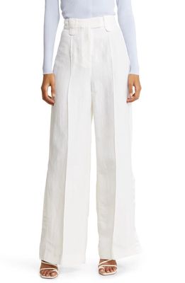 Ted Baker London Astaat Wide Leg Trousers in Cream