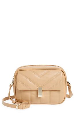 Ted Baker London Avalily Quilted Leather Camera Bag in Camel