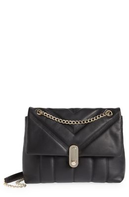 Ted Baker London Ayahlin Quilted Leather Crossbody Bag in Black