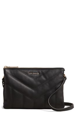 Ted Baker London Ayasini Quilted Leather Crossbody Bag in Black