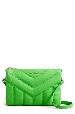 Ted Baker London Ayasini Quilted Leather Crossbody Bag in Green
