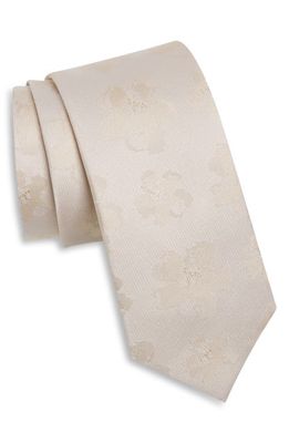 Ted Baker London Berel Magnolia Silk Jacquard Tie in Cream
