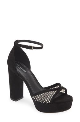 Ted Baker London Bexins Crystal Ankle Strap Platform Sandal in Black