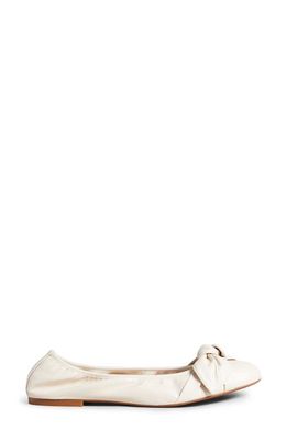 Ted Baker London Brielly Oversize Bow Ballet Flat in Natural