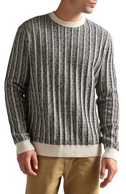 Ted Baker London Buzzad Ribbed Crewneck Sweater in Black