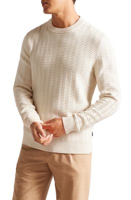 Ted Baker London Crannog Textured Sweater in Natural