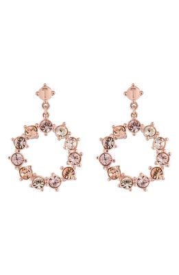 Ted Baker London Crissty Large Crystal Drop Earrings in Rose Gold Pink Crystal