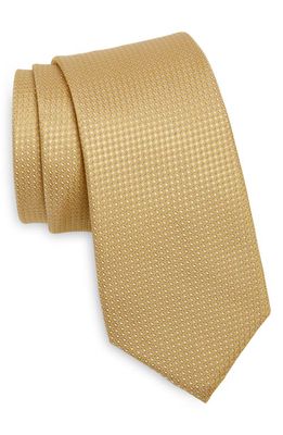 Ted Baker London Cushing Solid Textured Silk Tie in Light Yellow