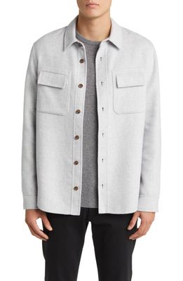 Ted Baker London Dalch Wool Blend Overshirt in Light Grey