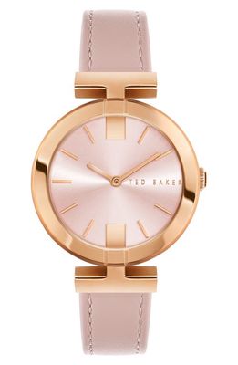 Ted Baker London Darbey 2H Leather Strap Watch